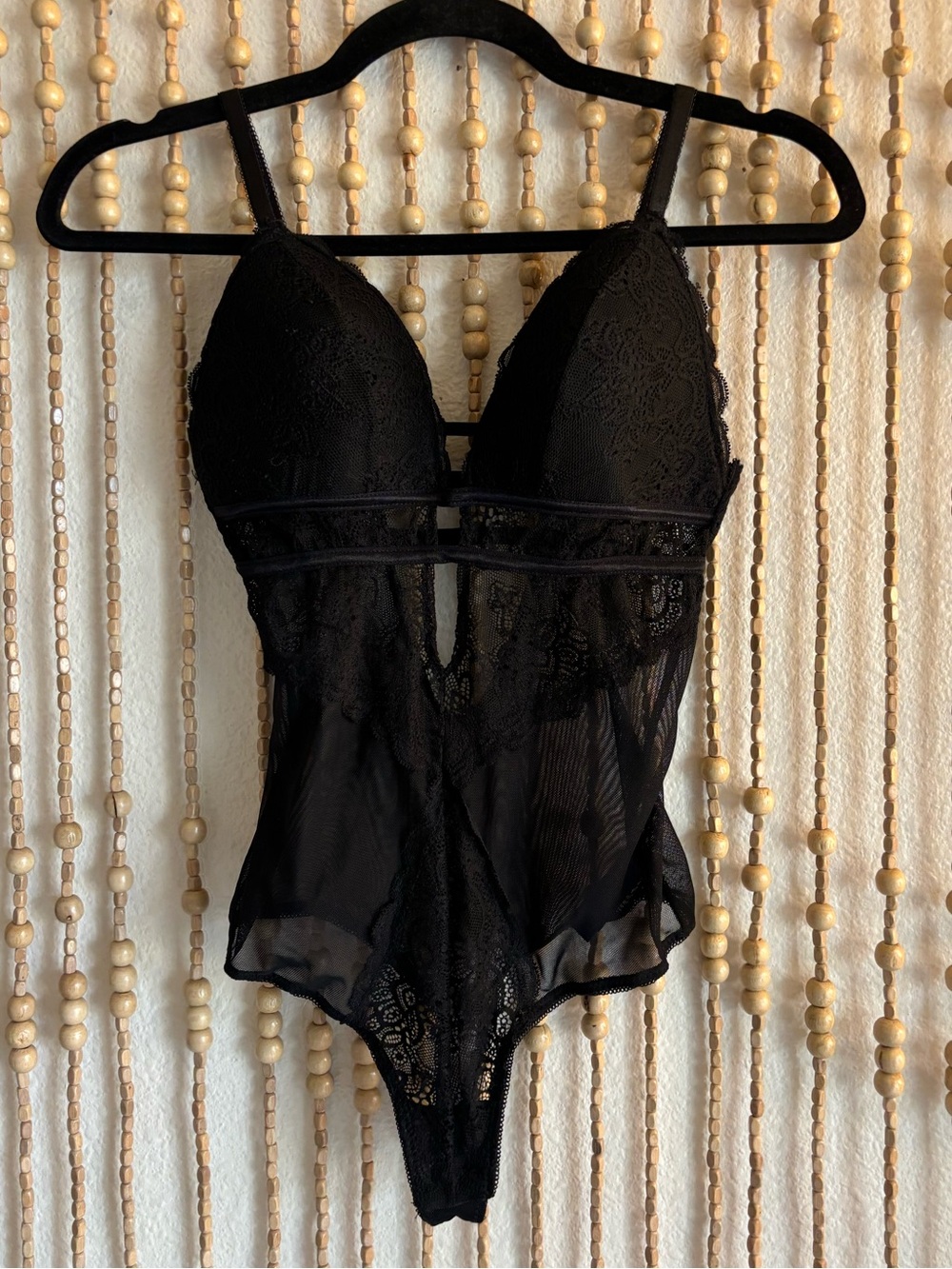 Rachel Roy Black Lace Onesie Snap Button Lingerie Layering Sexy Fairy Goth Bodys